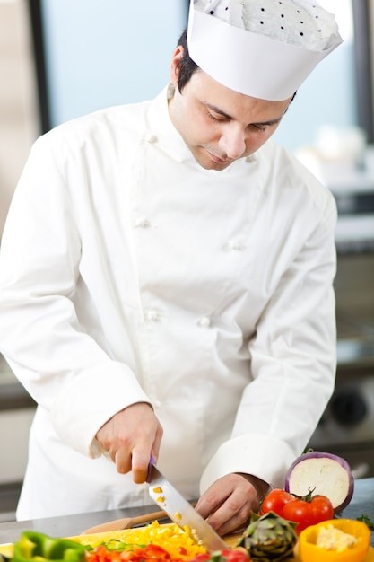 Chef at Work in the Kitchen